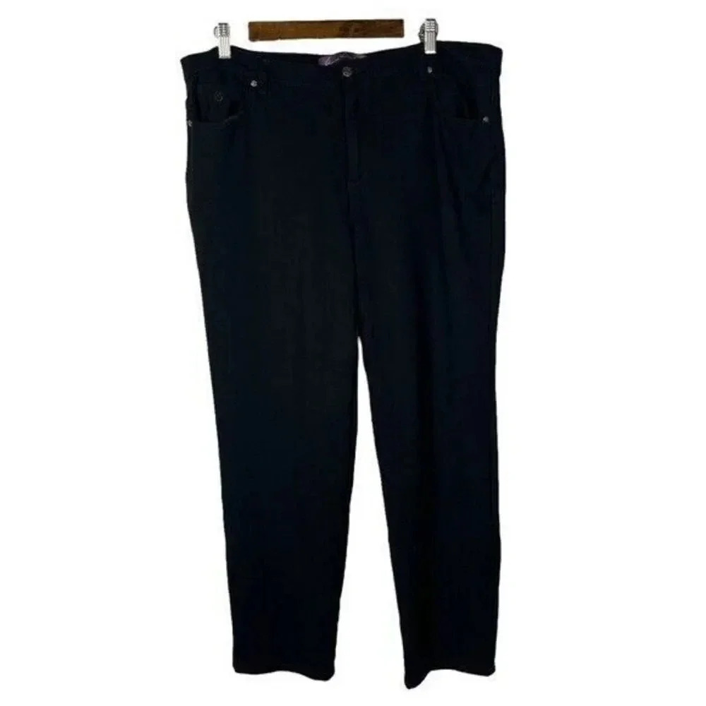 Gloria Vanderbilt Black Amanda Straight Leg Jeggings 18W - Picture 2 of 4